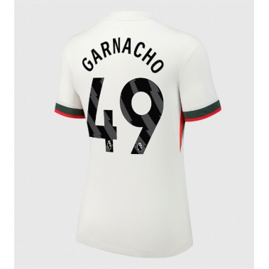 Chelsea Alejandro Garnacho #49 Koszulka Wyjazdowa damskie 2025-26 Krótki Rękaw