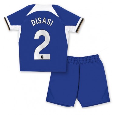 Chelsea Axel Disasi #2 Koszulka Podstawowa dzieci 2023-24 Krótki Rękaw (+ krótkie spodenki)