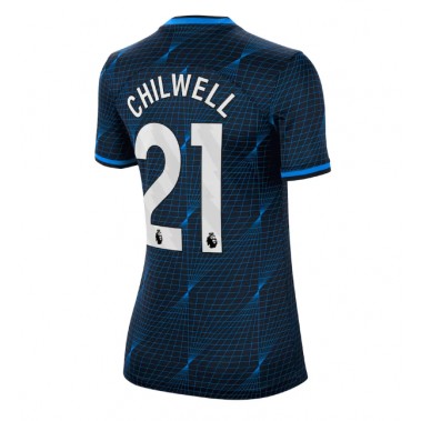 Chelsea Ben Chilwell #21 Koszulka Wyjazdowa damskie 2023-24 Krótki Rękaw