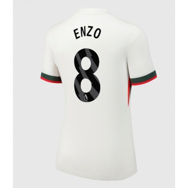 Chelsea Enzo Fernandez #8 Koszulka Wyjazdowa damskie 2025-26 Krótki Rękaw Chelsea Enzo Fernandez #8 Koszulka Wyjazdowa damskie 2025-26 Krótki Rękaw