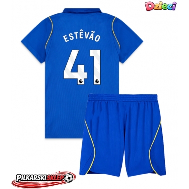 Chelsea Estevao Willian #41 Koszulka Podstawowa dzieci 2026-27 Krótki Rękaw (+ krótkie spodenki)