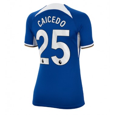 Chelsea Moises Caicedo #25 Koszulka Podstawowa damskie 2023-24 Krótki Rękaw