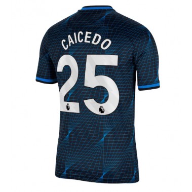 Chelsea Moises Caicedo #25 Koszulka Wyjazdowa 2023-24 Krótki Rękaw