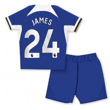 Chelsea Reece James #24 Koszulka Podstawowa dzieci 2023-24 Krótki Rękaw (+ krótkie spodenki)