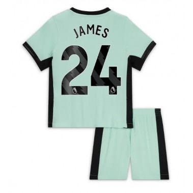 Chelsea Reece James #24 Koszulka Trzecia dzieci 2023-24 Krótki Rękaw (+ krótkie spodenki)