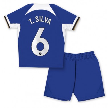 Chelsea Thiago Silva #6 Koszulka Podstawowa dzieci 2023-24 Krótki Rękaw (+ krótkie spodenki)