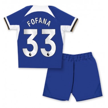Chelsea Wesley Fofana #33 Koszulka Podstawowa dzieci 2023-24 Krótki Rękaw (+ krótkie spodenki)