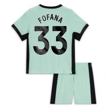 Chelsea Wesley Fofana #33 Koszulka Trzecia dzieci 2023-24 Krótki Rękaw (+ krótkie spodenki)