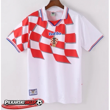 Chorwacja 1998 Koszulka Retro Podstawowa Krótki Rękaw