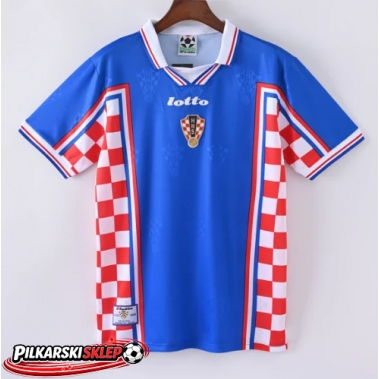 Chorwacja 1998 Koszulka Retro Wyjazdowa Krótki Rękaw