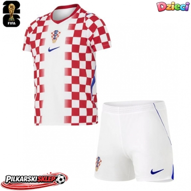 Chorwacja Koszulka Podstawowa dzieci MŚ 2026 Krótki Rękaw (+ krótkie spodenki)