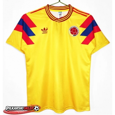 Colombia 1990 Koszulka Retro Podstawowa Krótki Rękaw