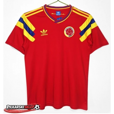 Colombia 1990 Koszulka Retro Wyjazdowa Krótki Rękaw