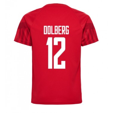 Danska Kasper Dolberg #12 Koszulka Podstawowa MŚ 2022 Krótki Rękaw