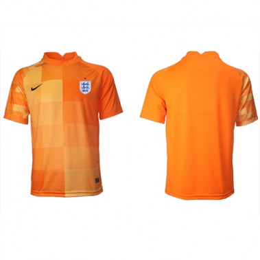 Engleska Bramkarskie Koszulka Wyjazdowa MŚ 2022 Krótki Rękaw