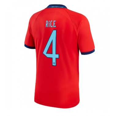 Engleska Declan Rice #4 Koszulka Wyjazdowa MŚ 2022 Krótki Rękaw
