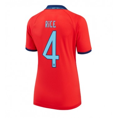 Engleska Declan Rice #4 Koszulka Wyjazdowa damskie MŚ 2022 Krótki Rękaw
