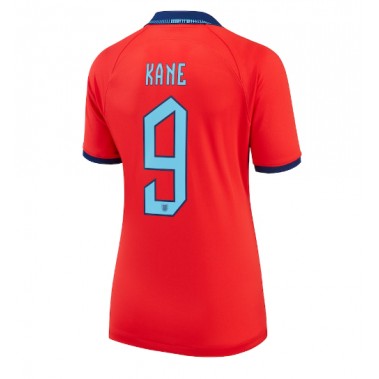 Engleska Harry Kane #9 Koszulka Wyjazdowa damskie MŚ 2022 Krótki Rękaw