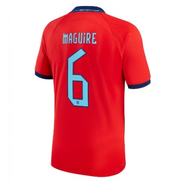 Engleska Harry Maguire #6 Koszulka Wyjazdowa MŚ 2022 Krótki Rękaw