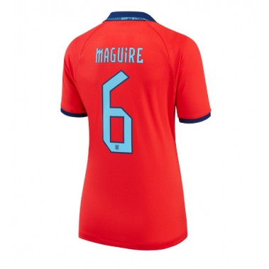 Engleska Harry Maguire #6 Koszulka Wyjazdowa damskie MŚ 2022 Krótki Rękaw