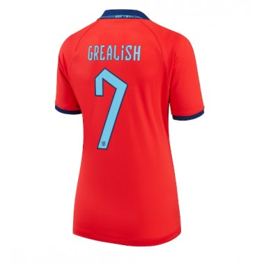 Engleska Jack Grealish #7 Koszulka Wyjazdowa damskie MŚ 2022 Krótki Rękaw