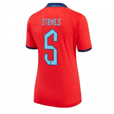 Engleska John Stones #5 Koszulka Wyjazdowa damskie MŚ 2022 Krótki Rękaw