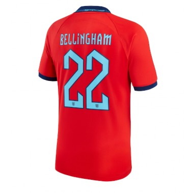 Engleska Jude Bellingham #22 Koszulka Wyjazdowa MŚ 2022 Krótki Rękaw