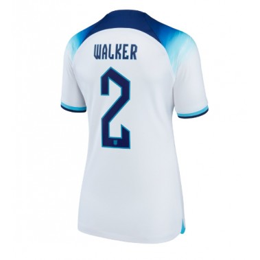 Engleska Kyle Walker #2 Koszulka Podstawowa damskie MŚ 2022 Krótki Rękaw