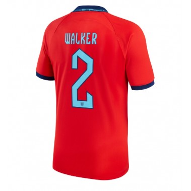 Engleska Kyle Walker #2 Koszulka Wyjazdowa MŚ 2022 Krótki Rękaw