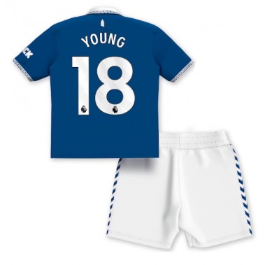 Everton Ashley Young #18 Koszulka Podstawowa dzieci 2023-24 Krótki Rękaw (+ krótkie spodenki)