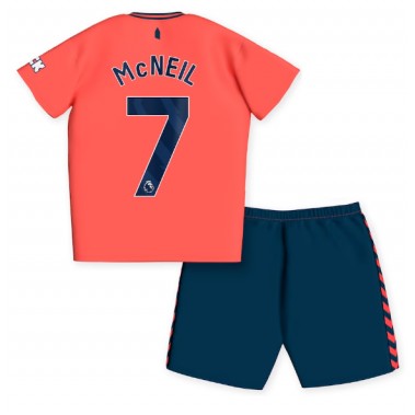 Everton Dwight McNeil #7 Koszulka Wyjazdowa dzieci 2023-24 Krótki Rękaw (+ krótkie spodenki)