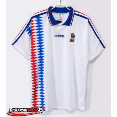 Francja 1994 Koszulka Retro Wyjazdowa Krótki Rękaw