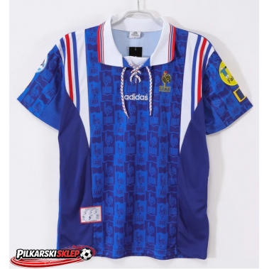 Francja 1996 Koszulka Retro Podstawowa Krótki Rękaw