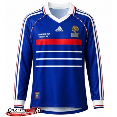 Francja 1998 Koszulka Retro Podstawowa Długi Rękaw