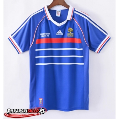 Francja 1998 Koszulka Retro Podstawowa Krótki Rękaw