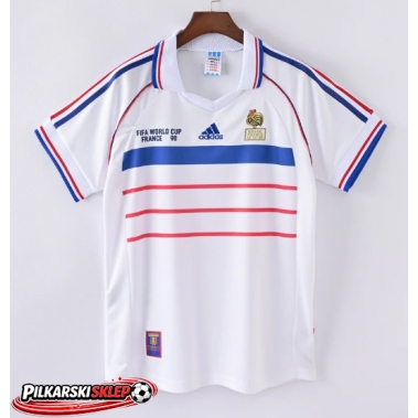 Francja 1998 Koszulka Retro Wyjazdowa Krótki Rękaw