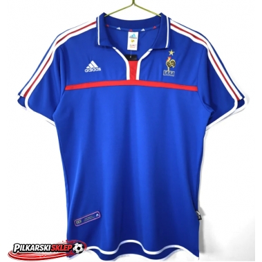 Francja 2000 Koszulka Retro Podstawowa Krótki Rękaw