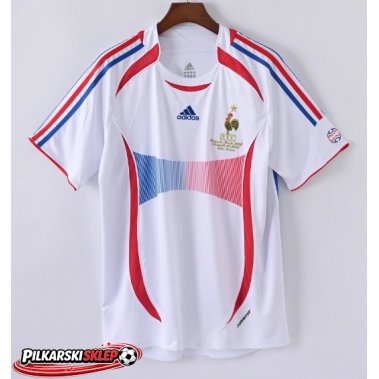 Francja 2006 Koszulka Retro Wyjazdowa Krótki Rękaw