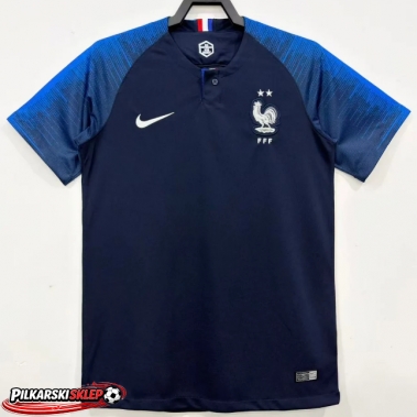 Francja 2018-2019 Koszulka Retro Podstawowa Krótki Rękaw
