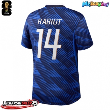 Francja Adrien Rabiot #14 Koszulka Podstawowa MŚ 2026 Krótki Rękaw