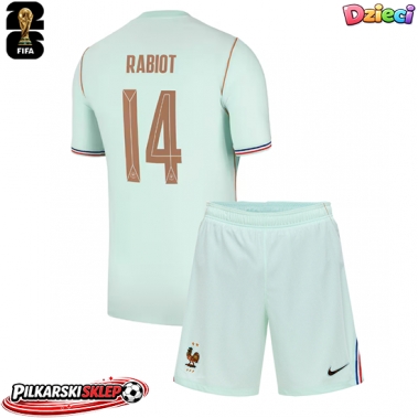 Francja Adrien Rabiot #14 Koszulka Wyjazdowa dzieci MŚ 2026 Krótki Rękaw (+ krótkie spodenki)