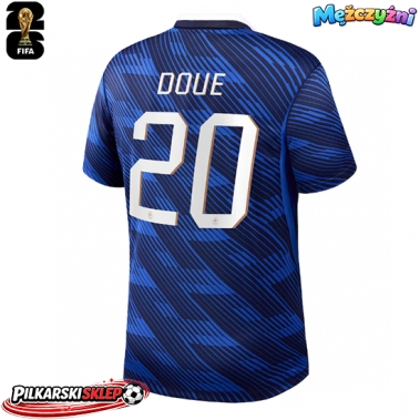 Francja Desire Doue #20 Koszulka Podstawowa MŚ 2026 Krótki Rękaw