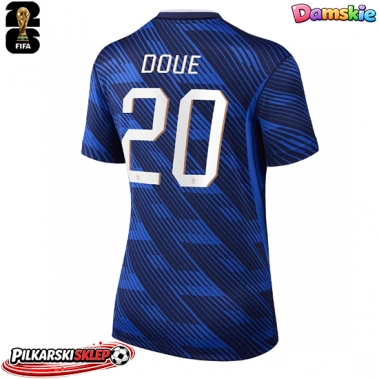 Francja Desire Doue #20 Koszulka Podstawowa damskie MŚ 2026 Krótki Rękaw