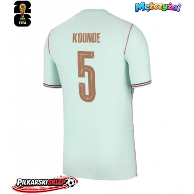 Francja Jules Kounde #5 Koszulka Wyjazdowa MŚ 2026 Krótki Rękaw