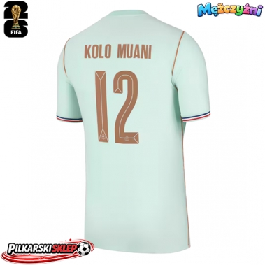 Francja Randal Kolo Muani #12 Koszulka Wyjazdowa MŚ 2026 Krótki Rękaw