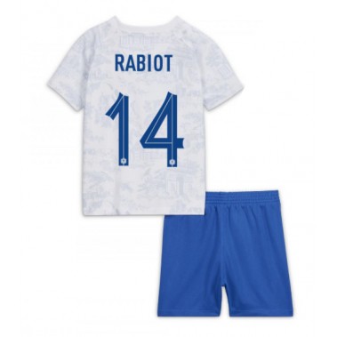 Francuska Adrien Rabiot #14 Koszulka Wyjazdowa dzieci MŚ 2022 Krótki Rękaw (+ krótkie spodenki)