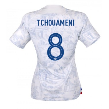 Francuska Aurelien Tchouameni #8 Koszulka Wyjazdowa damskie MŚ 2022 Krótki Rękaw
