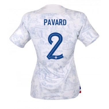 Francuska Benjamin Pavard #2 Koszulka Wyjazdowa damskie MŚ 2022 Krótki Rękaw