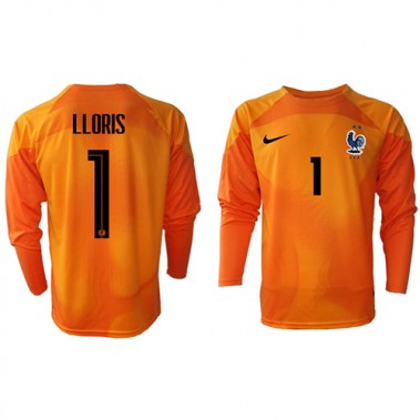 Francuska Hugo Lloris #1 Bramkarskie Koszulka Podstawowa MŚ 2022 Długi Rękaw