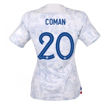 Francuska Kingsley Coman #20 Koszulka Wyjazdowa damskie MŚ 2022 Krótki Rękaw